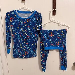 Little Sleepies blue paint party two piece pjs 4T